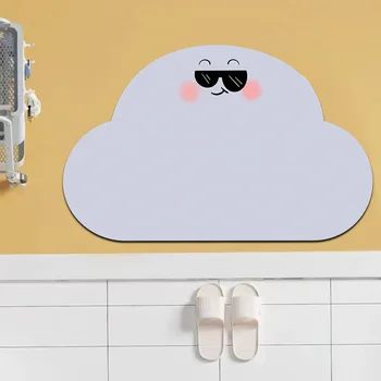 Risanka posebne oblike kopalnica preproga v oblaku, kopalnica diatom blato absorpcijskega talna obloga wc, umivalnik vrata nedrsečo mat