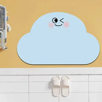 Risanka posebne oblike kopalnica preproga v oblaku, kopalnica diatom blato absorpcijskega talna obloga wc, umivalnik vrata nedrsečo mat Slike 2