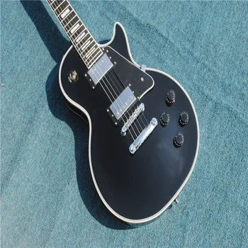 2021 Visoke kakovosti električna kitara,Trdna Mahagoni telo S Črno barvo Vrh, kromiran Black električna kitara,brezplačna dostava!