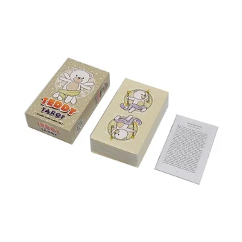 Novo Srčkan Nosi Design Kartice 12X7cm medvedek Tarot 79-kart v angleškem jeziku Za Starša-otroka Interakcije Igre Stranka Darilo