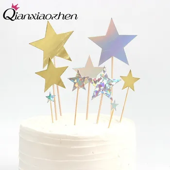 Qianxiaozhen 7pcs Star Happy Birthday Cake Pokrivalo Stranka Dekoracijo Rojstni Okraski Otroci Rojstni dan Dobave