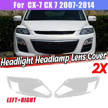 Stran za Mazda CX-7 CX 7 2007-2014 Avtomobilski Žarometi Pokrovček Objektiva Vodja Svetlobe Žarnice Lampshade Prednji Luči Lupini Pokrov Slike 2
