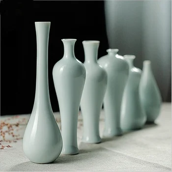 Jingdezhen Novost Darilo Majhen Cvet, Vaze, Keramične Notranjo Opremo Za Pisarne Accessorie Porcelana Cvet Organizator Slike 2