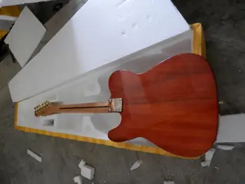 Kitajska kitara tovarne po meri novo novo trdno telo Naravno barvo, Javorov Les vrhu Zlato strojne opreme standard TL električna Kitara 9yue29 Slike 2