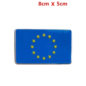 1 Kos 3D Zastavo Značko Emblem Nalepko Auto Evropske Unije, zastave, Nalepke Za Cadillac Dodge Ram Toyota, Honda Avto Styling Slike 2
