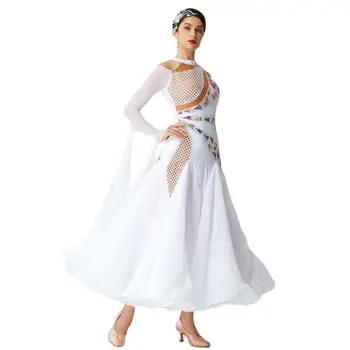 B-2083 Mednarodni standard dvorana plesno obleko visoke kakovosti konkurenco gladko plesno obleko dvorana plesne obleke za prodajo
