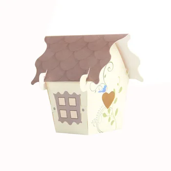 100 kozarcev Mini Hiša Baby Tuš bonboniera Poroko Bonbone Škatle za Poročni Korist Darilo Polje Čokolada Polje