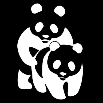 Panda Smešno Seks Avto Nalepke Zanimivih Dekorativnih Vinil Avto Styling Nalepko Črna/Srebrna 12.1*za 17,8 CM Slike 2