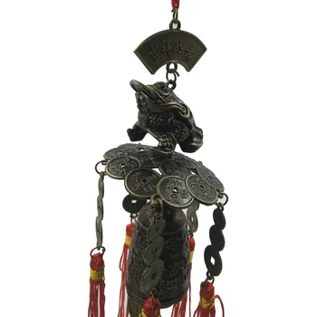 ANGRLY 33 cm Tassel Feng Shui Obesek Zlato Urh Obesek Kovancev Srečen Zaklad Kovinski Urh Žaba Bell Zvonovi Obrti Doma Dekoracijo