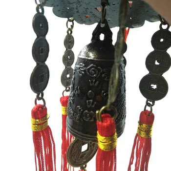 ANGRLY 33 cm Tassel Feng Shui Obesek Zlato Urh Obesek Kovancev Srečen Zaklad Kovinski Urh Žaba Bell Zvonovi Obrti Doma Dekoracijo Slike 2