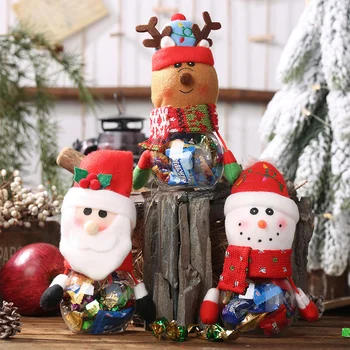 1pc Božič Elf Sladkarije Jar Santa Sladkarije Steklenice Lahko Božični Okraski za Dom Božič Otrok Škatle Darila Navidad 2022 Novo Leto Slike 2