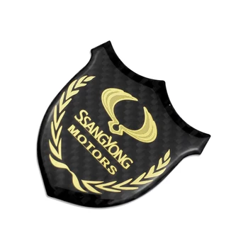 Kovinski 3D Logotip Značko Emblem Avto Nalepke, Dodatki za Ssangyong Rexton 2 ActYon Tivolan Korando Rodius Predsednik Kyron tivoli Slike 2