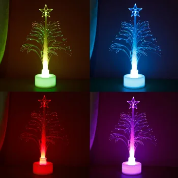 DIY Halloween Dekor LED svjetlovodni Božično Drevo Pisane Svetlobna Tri-dimenzionalni Božično Drevo Božični Okraski, Darila
