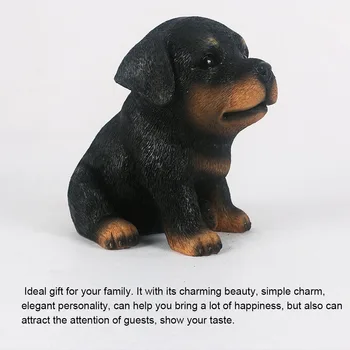 Realno Podrobne Tan Rottweiler Doma Dekorativno Kiparstvo Vrhunsko Oblikovanje Trajnost Enostavno Psa Igrače, Figurice
