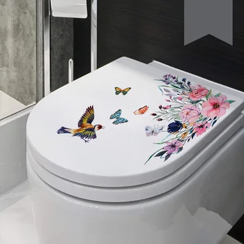 Cvet ptica metulj ozadje spalnica, dnevna soba, soba dekoracijo stenske nalepke, samolepilne debelo Stenske Nalepke Slike 2