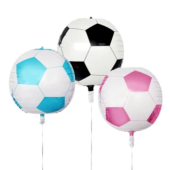 10 Kos 22 palčni 4D Nogomet Balon Igra z Žogo Stranka Dekoracijo Aluminija Folija Balon Otroci Risanke Toy Balon