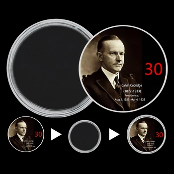 John Calvin Coolidge Ameriški 30. Predsednik Metal Kovanec Predsednik ZDA Spominski Silver Plated Kovanec Božična Darila Slike 2
