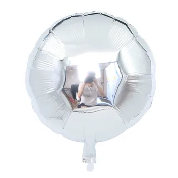 18 Inch Sedem Barvni Krog Žogo Aluminija Balonom, Rojstni Dan Poročni Dekoracijo Aluminija Folija Balon Na Debelo Slike 2