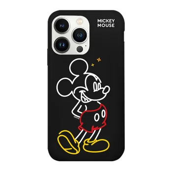 Tekoče silikona Minnie Mickey risanka barva primeru mobilni telefon, primeren za Apple, 13promax mehko 12 zaščitni pokrov 11