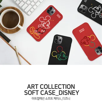 Tekoče silikona Minnie Mickey risanka barva primeru mobilni telefon, primeren za Apple, 13promax mehko 12 zaščitni pokrov 11 Slike 2