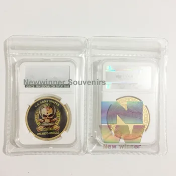 10pcs Vojske ZDA Okostje Ostrostrelec kovancev za en Strel Enega Ubil Kovanca Zbiranja Žeton Umetnostne Obrti Z PCCB Primeru Slike 2