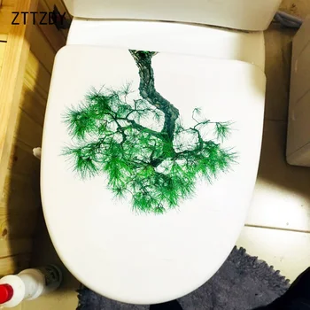 ZTTZDY 24.7×22,2 CM Veverica Dreves Ustvarjalne Rastlin Wc WC Dekoracijo Nalepke Modni Dom Stene Decals T6-0104
