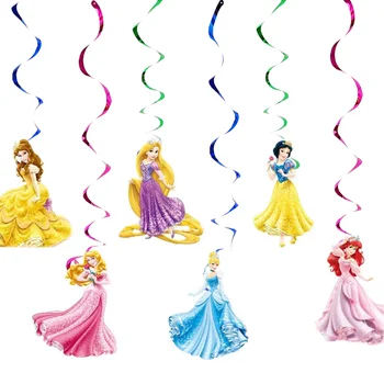Disney Risanke Princesa Led in Sneg Stranka Dekoracijo Sneg Belo Baby Dekle Rojstni dan Zastava Banner Balon Spirala Visi Obleko Slike 2