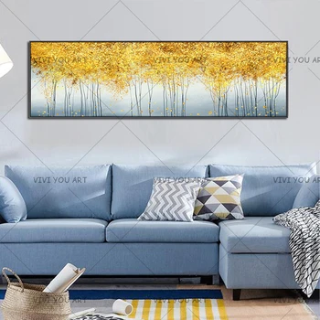 Ročno poslikano Sodobno Abstraktno platno Oljnih Slik Povzetek Debelo zlato Oljna slika, slika, Dnevna Soba Dekoracijo doma