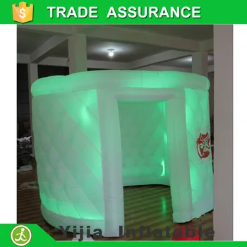 Ovalne LED osvetlitev napihljivi photo booth kocka bela za vaš photobooth svate zunaj in znotraj