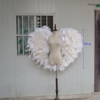 Neverjetno Beli Angel nesreča pernata krila za Cosplay fotografija Igra Zaslon Igra streljanje rekviziti air express brezplačna dostava Slike 2