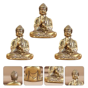 Kip Figur Mini Zen Kiparstvo Vrt Sakyamuni Meditacija Miniaturefigurines Meditacije Menih Shui Feng Kipi Dekor Idol Slike 2