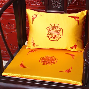 Novo 2019 Vezenje Srečen Etnične Sedežne Blazine Kitajske Svile Mat Dekoracijo Kavč, Stol Pad Fotelj Blazine Sedeža Jedilni Stol, Blazine Slike 2