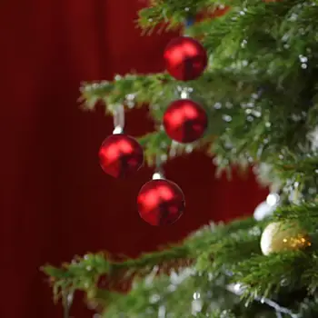 6Pcs Božični Kroglice Praznično Čudovito Lepe Glittery Xmas Tree Votlih-out Kroglice Dekor za Božič Slike 2