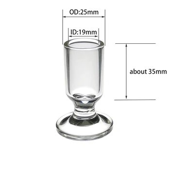 ID 19 mm, zunanji premer 25 mm Mini Steklo Terarija za Shranjevanje Pearl Žogo in Stekla Skp Pokrov Slike 2