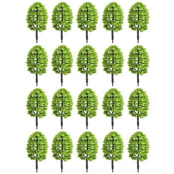 20pcs Plastični Drevesa Model Umetnega Pokrajino DIY Obrti Miniaturne Zgradbe Park Krajinski Stranka Dekor Dodatki Slike 2