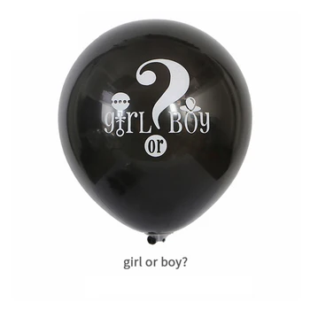 Baby Spol Skrivnost Stranka Balon 10 kos on ali ona fant ali dekle Spol Skrivnost Latex Balon Set 10 Palčni Black Balon na Debelo Slike 2
