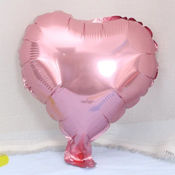 Srce Aluminija Folija Baloni Rose Zlata, Roza Balon Ljubezen Rojstni Decration Romantično Valentinovo Helij Folijo Ballon Slike 2