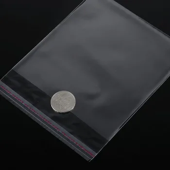 500pcs CD Zapis Plastične Vrečke Disk Primeru Imetnik Shranjevanje Plastično Zaviti Jasno, Samolepilni Celofan Embalaža Vrečko 13*16 cm Slike 2