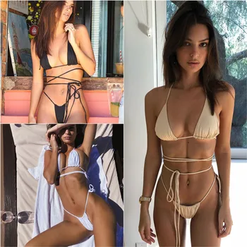2021 Seksi Ženske, Nizek Pas Bikini Kopalke Ženske Kopalke Bandeau Tangice Brazilski Biquini Bikini Komplet Kopalke Bather