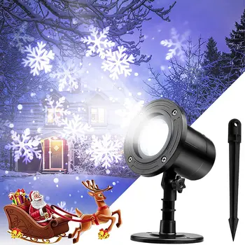 Božič Snežinka Projekcija Luči LED Prostem Projektor Lučka IP65 Vodotesen Prostem Krajine Razsvetljavo Zmanjkovalo Svetlobe