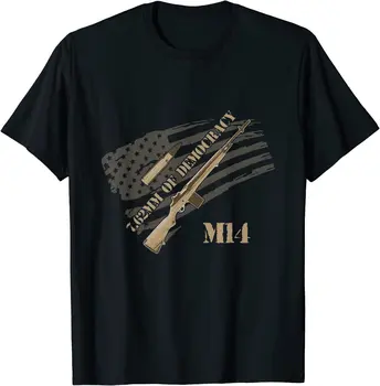7.62 Demokracije Vietnam Demokracije Šala M14 Puška Navijači T Shirt Nove 100% Bombaža, Kratek Rokav, O-Vratu Tshirt