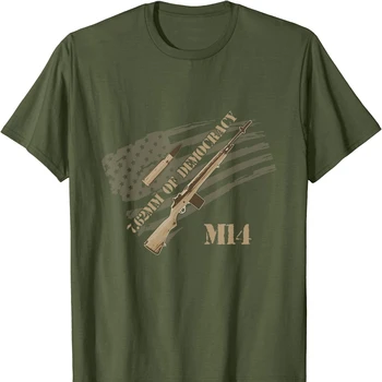 7.62 Demokracije Vietnam Demokracije Šala M14 Puška Navijači T Shirt Nove 100% Bombaža, Kratek Rokav, O-Vratu Tshirt Slike 2