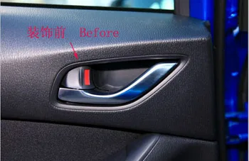 za Mazda CX-5 2013-2015 2016 Avtomobilskih ABS Chrome Notranja Vrata Ročaj Avto Styling Nalepke, Dodatki, 4 Kos Slike 2