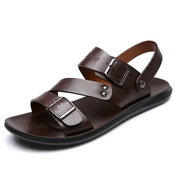sandali moški 2021 trend poletje na prostem prosti čas non-slip plaži luksuzne blagovne znamke sandali, ki je visoke kakovosti mehka podplatom dual-namen Slike 2