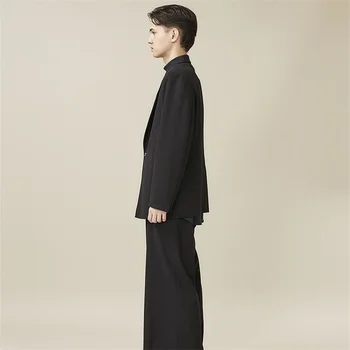 obleke, za Moške minimalism, dvojno zapenjanje, preprost in klasičen Slike 2