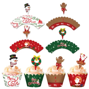 Božič Papir Cupcake Ovijalnika Božiček Božična Drevesa Torto Pokrivalo Vesel Božič Božič, Novo Leto, Rojstni Dan Torta Dekor