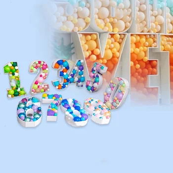 Število Balon Okvir 1. Rojstni dan Dekoracijo DIY Mozaik Balon Polnjenje Box Stranke Obletnico Poroke Baby Tuš Dobave