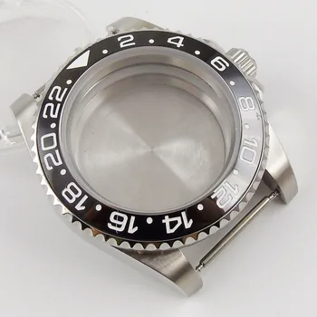 Novo Jeklo 40 mm Watch Primeru za NH35 NH36 Vijak Videli Nazaj 316 L keramike Vstavite Usmerjena Ploščo Vstavite Slike 2