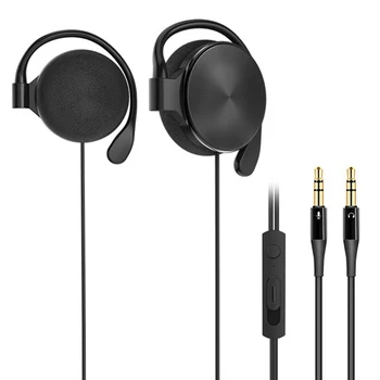 3,5 mm Žične Slušalke, Surround Slušalke z držalo za uho, Primeren za Računalnik/Prenosnik, 8.2 Ft Dolžina Kabla, z Mikrofonom