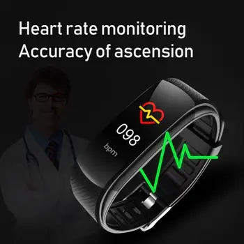 Za Apple Huawei Xiaomi C5S Pametna Zapestnica Krvni Tlak Monitor IP67 Srčnega utripa Pametno Gledati Sledenje Slike 2